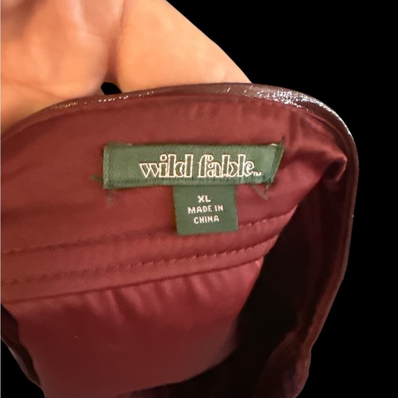 Wild Fable Shiny Burgundy Mini Skirt - Picture 5 of 5